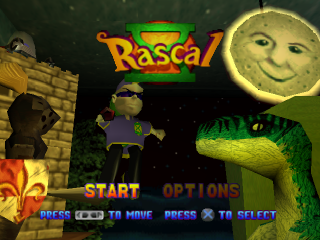 Rascal title screen for Playstation